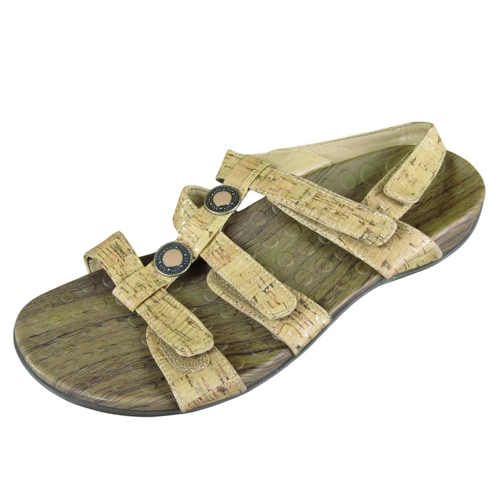 Orthaheel Women's Yasminii Cork‎ Gladiator Brown Synthetic 9 Medium Gently Used